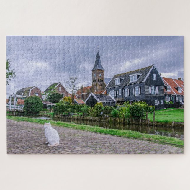 Traditional fishing village Marken in Netherlands  Jigsaw Puzzle (Horizontal)