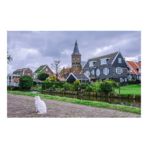 Traditional fishing village Marken in Netherlands Photo Print