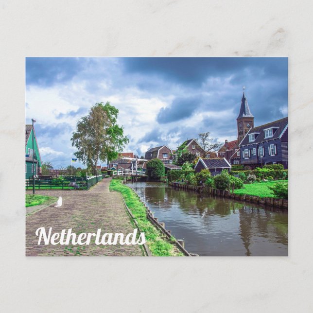 Traditional fishing village Marken, Netherlands Ca Postcard (Front)