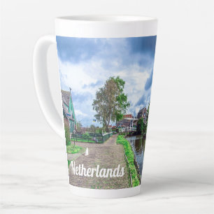 Traditional fishing village Marken, Netherlands Latte Mug