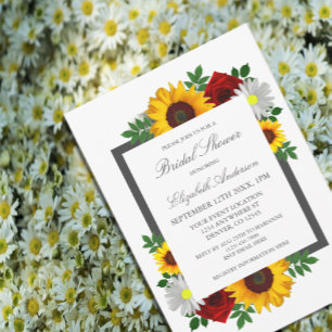 Traditional Floral Bridal Shower Invitation