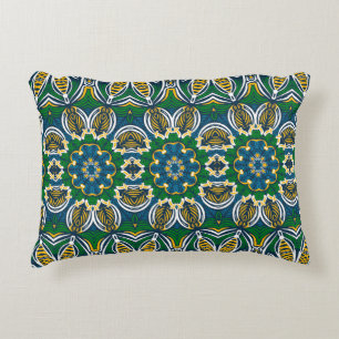 Traditional floral ornament, seamless pattern with decorative cushion