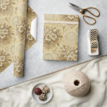 Traditional Floral Pearls and Lace Wedding Wrapping Paper<br><div class="desc">Celebrate in timeless elegance with this traditional wedding wrapping paper. Featuring delicate pearls, intricate lace motifs, and romantic floral accents on a soft buttery yellow background, this design exudes sophistication and charm. Perfect for weddings, anniversaries, bridal showers, or any romantic occasion, this wrapping paper adds a refined and graceful touch...</div>