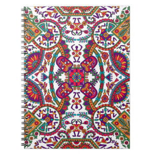 Traditional Folk Art Designart,ethnic,background,c Notebook