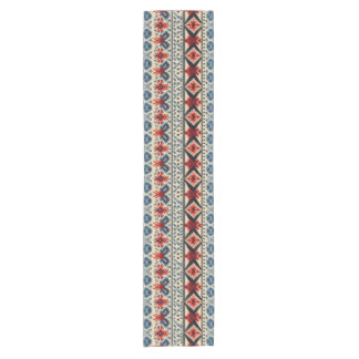 Traditional Folk Embroidery Stripe  Pattern Short Table Runner