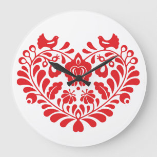 Traditional folk ornament Clock