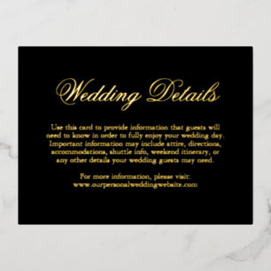 Traditional Formal Elegant Wedding Enclosure Card