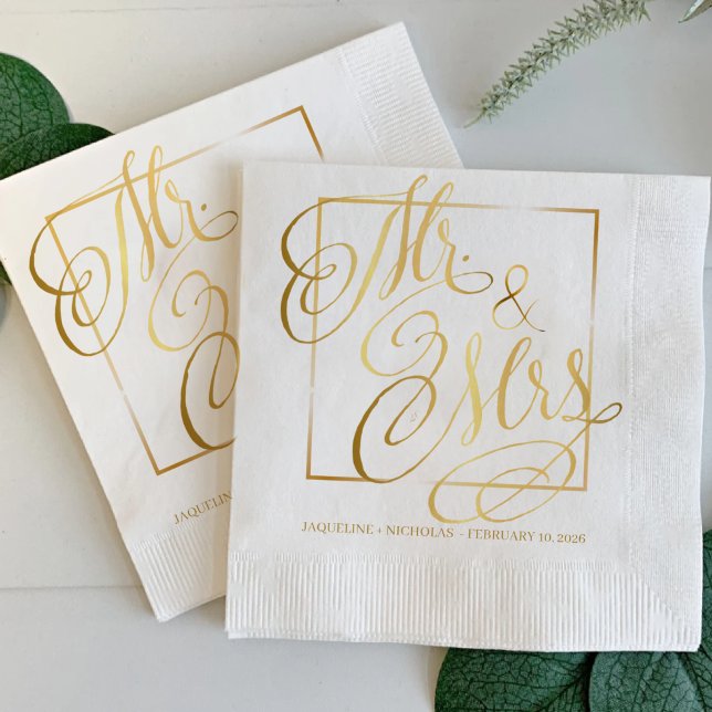 Traditional Formal Elegant Wedding  Napkin (Creator Uploaded)