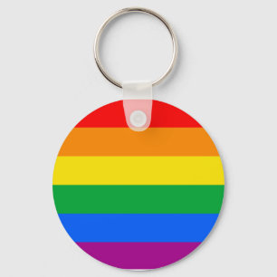 Traditional Gay Pride Flag Key Ring