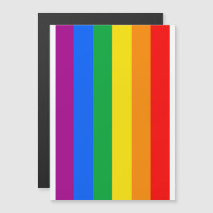 Traditional Gay Pride Flag Magnetic Invitation