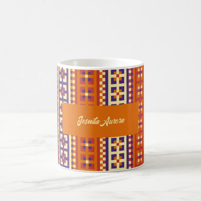 Traditional Geometric Ethnic Motif  Coffee Mug (Center)