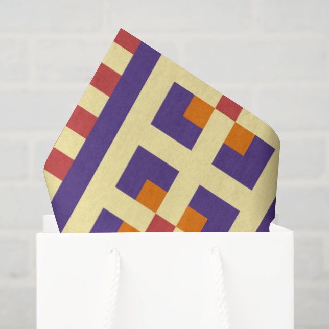 Traditional Geometric Ethnic Motif  Tissue Paper (Gift Bag)