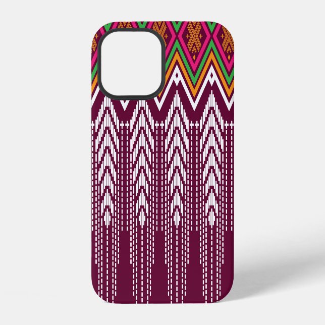 Traditional Geometric Ethnic Pattern iPhone Case (Back)