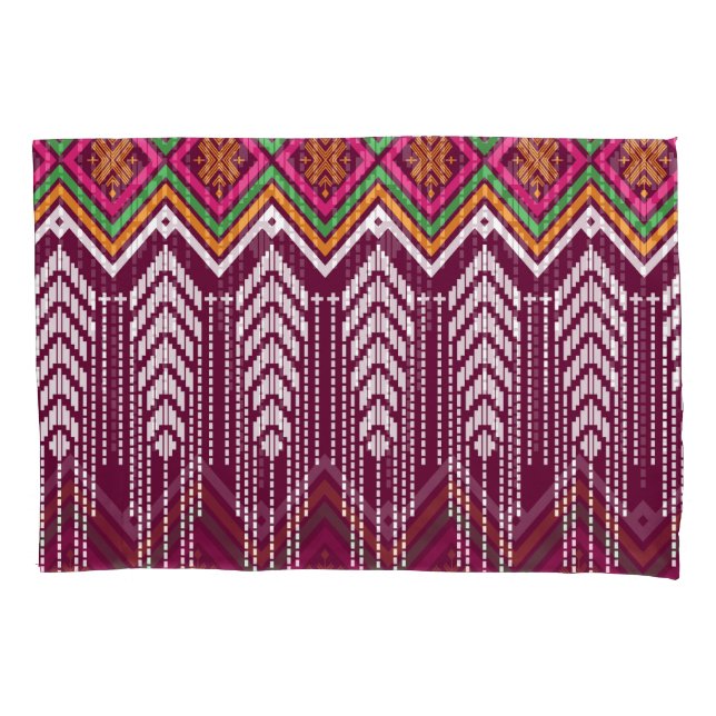 Traditional Geometric Ethnic Pattern Pillowcase (Front)