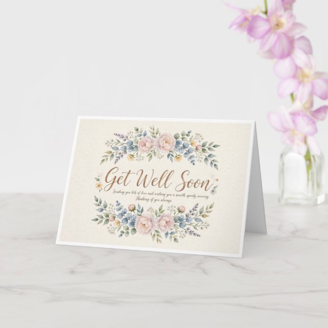 Traditional get well soon card (Orchid)