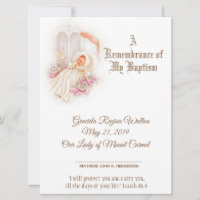 Traditional Girl Baptism Christening Certificate