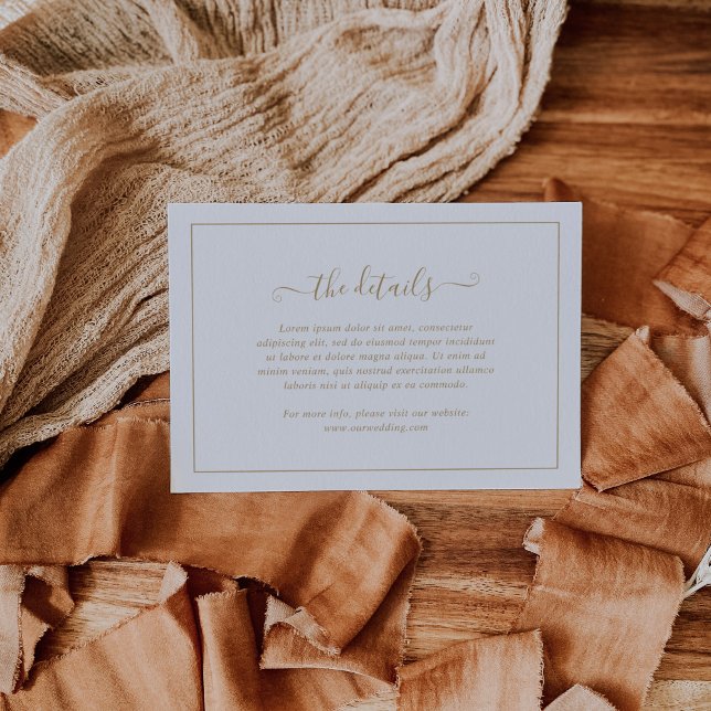 Traditional Gold Elegant Wedding Enclosure Card (Creator Uploaded)