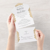 Traditional Gold Pyramid Geometric Gatsby Wedding