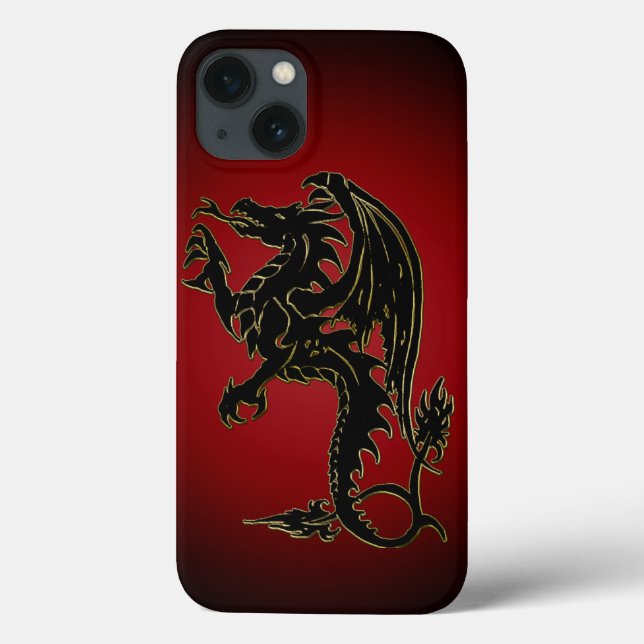 Traditional Gradient Dragon iPhone X Case (Back)
