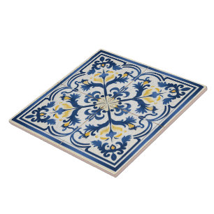 Traditional Greece Traditional Blue Art 2 Tile