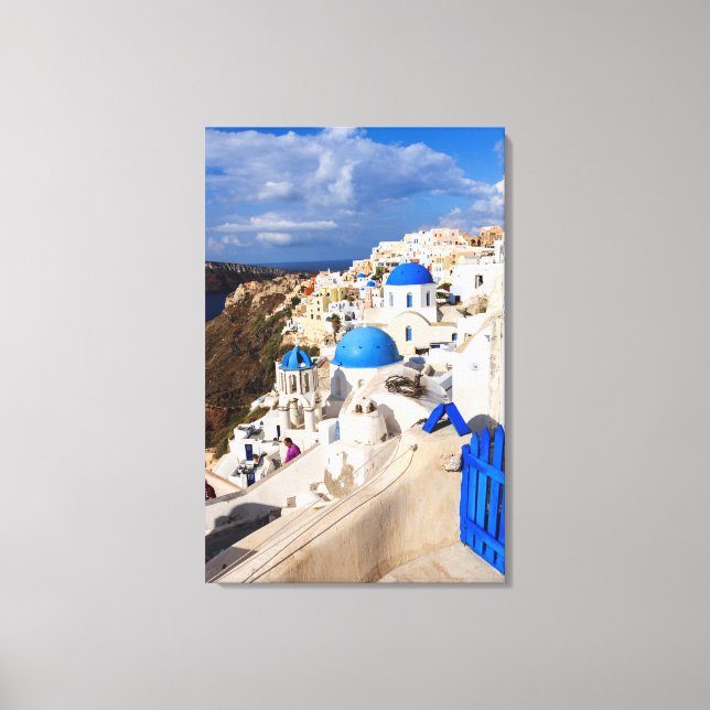 Traditional Greek Houses Canvas Print (Front)