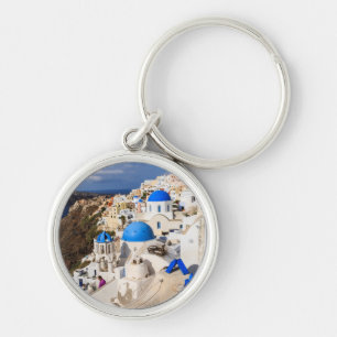 Traditional Greek Houses Key Ring