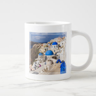 Traditional Greek Houses Large Coffee Mug