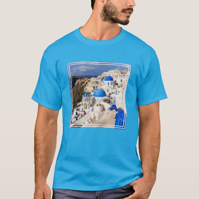 Traditional Greek Houses T-Shirt (Front)