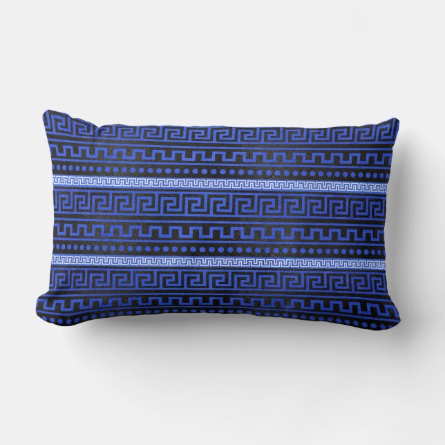 Traditional Greek Meander Pattern Lumbar Cushion (Front)