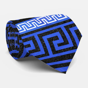 Traditional Greek Meander Pattern Tie