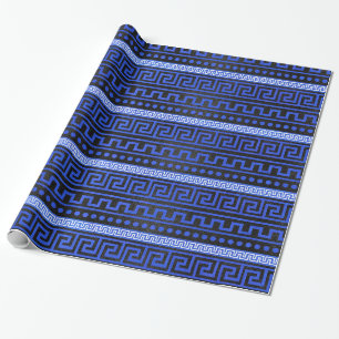 Traditional Greek Meander Pattern Wrapping Paper