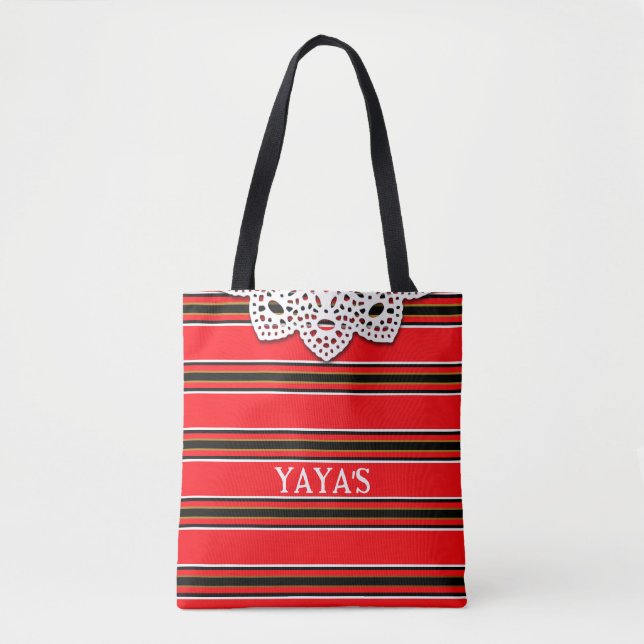 Traditional Greek tagari pattern & doily Tote Bag (Front)