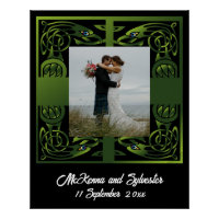 Traditional Green Irish Celtic Design   