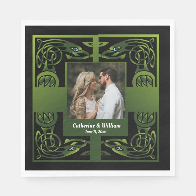 Traditional Green Irish Celtic      Napkin (Front)