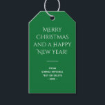 Traditional Green - Minimalist Gift Tags<br><div class="desc">Introducing our stylish and minimalist, classic Traditional Green Merry Christmas Gift Tags, from our Traditional Christmas Colours. These elegant green, personalised christmas gift tags are the perfect way to add a touch of style and sophistication to your holiday gifts. The font used is both elegant and modern. Simple and clean...</div>