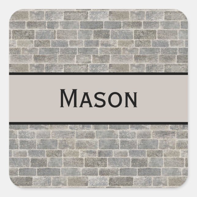 Traditional Grey Brick Sticker (Front)