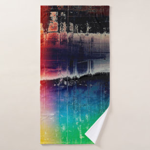 Traditional grunge background, scratched texture w bath towel
