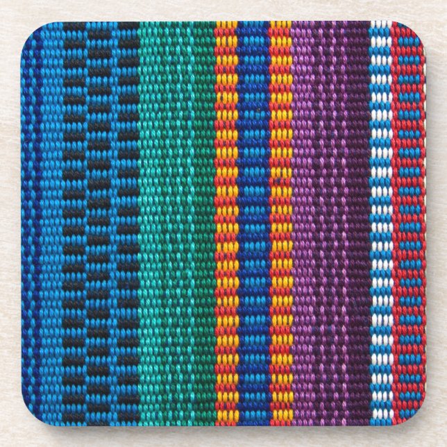 Traditional Guatemala fabric weave Coaster (Front)