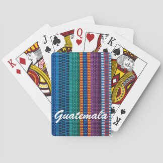 Traditional Guatemala fabric weave custom text Playing Cards