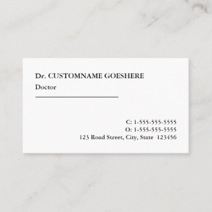 Traditional Healthcare Professional Business Card
