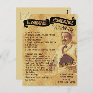 Traditional Holiday Pecan Pie Recipe    Postcard