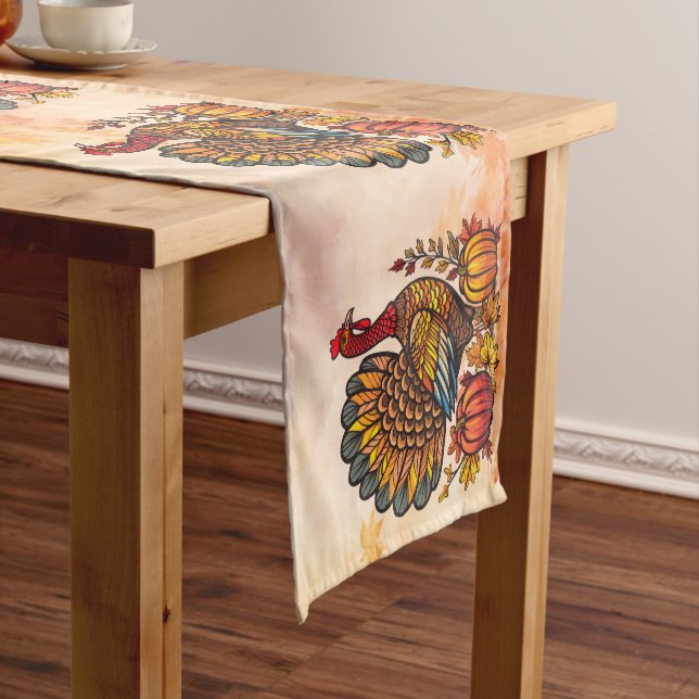 Traditional Holiday Thanksgiving Table Runner (In Situ)