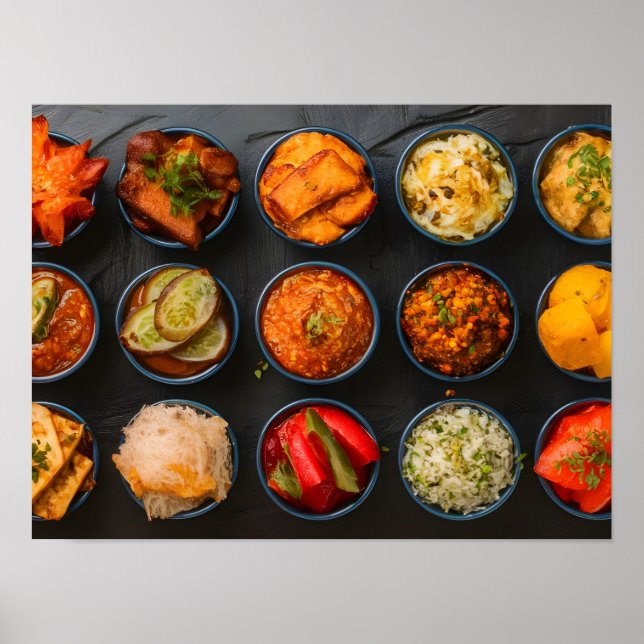 Traditional Indian Cuisine Spread Poster (Front)
