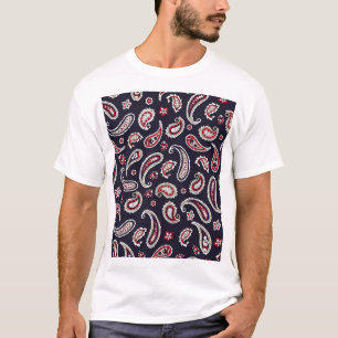 Traditional Indian paisley, navy pattern. T-Shirt