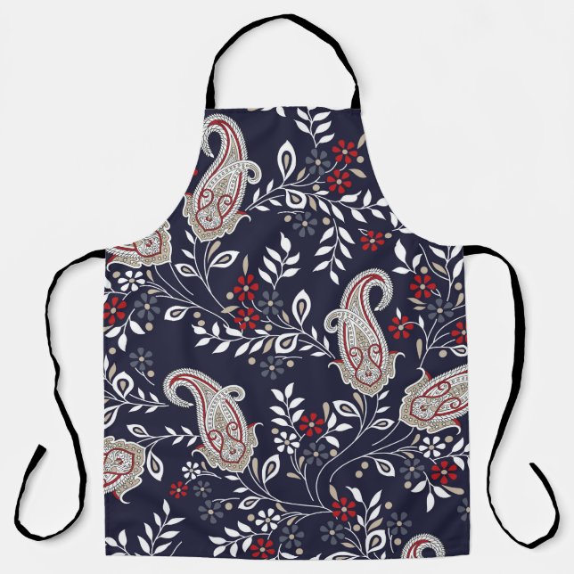 traditional Indian paisley pattern Apron (Front)