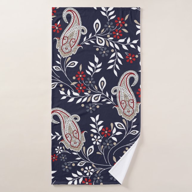traditional Indian paisley pattern Bath Towel (Bath Towel)