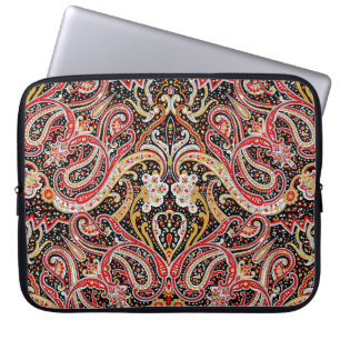 traditional indian paisley pattern laptop sleeve