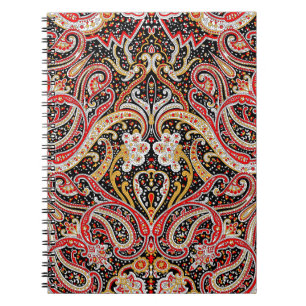 traditional indian paisley pattern notebook