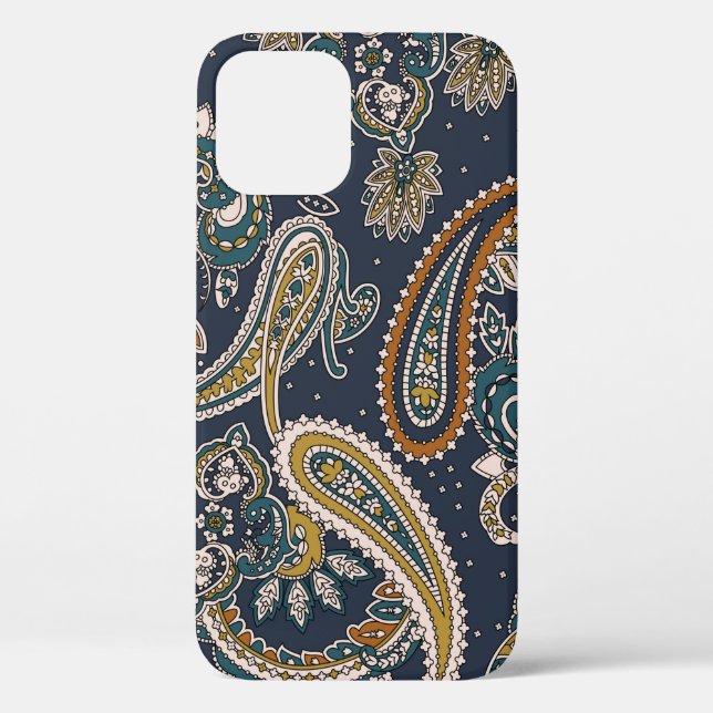 Traditional Indian Paisley pattern on backgroundpa Case-Mate iPhone Case (Back)