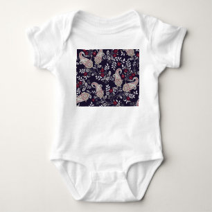 Traditional Indian paisley, seamless pattern. Baby Bodysuit